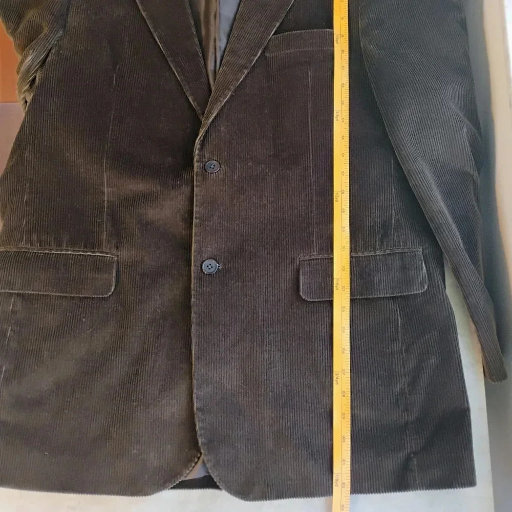 Meeting Street Chocolate Brown Corduroy Blazer Jacket‎ Academia Size 46 Long